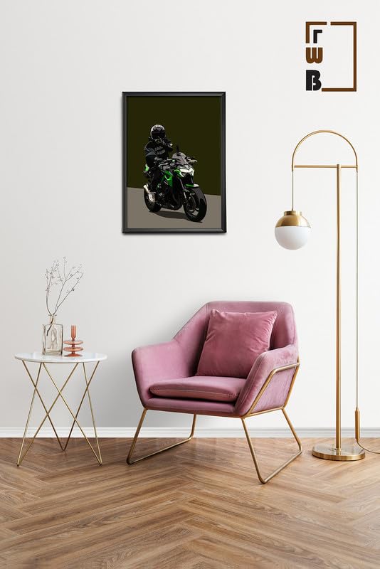 FRAME WALE BHAIYA Home Decor Frames - Kawasaki Z900 Bike Modern